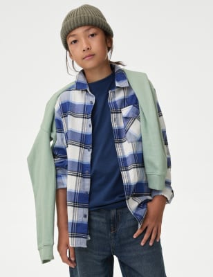 

Boys M&S Collection 2pc Pure Cotton Shirt & T-Shirt Set (6-16 Yrs) - Blue Mix, Blue Mix