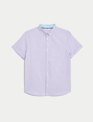 

M&S Collection Camisa 100% algodón lisa (6-16 años) - Lilac, Lilac