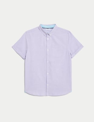 

Boys M&S Collection Pure Cotton Plain Shirt (6-16 Yrs) - Lilac, Lilac