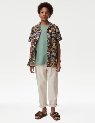 

Boys M&S Collection 2pc Pure Cotton Printed Shirt & T-Shirt Set (6-16 Yrs) - Charcoal Mix, Charcoal Mix