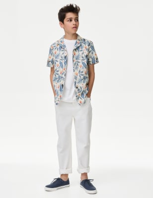 

Boys M&S Collection Pure Cotton Mini Me Printed Shirt (6-16 Yrs) - Ecru Mix, Ecru Mix