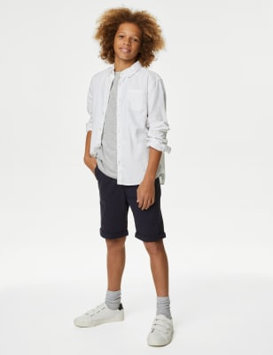 

Boys M&S Collection Cotton Rich Chino Shorts (6-16 Yrs) - Navy, Navy