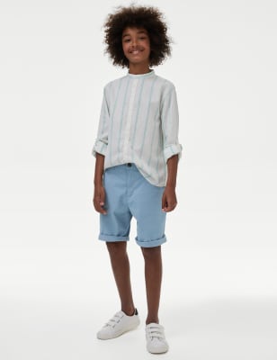 

Boys M&S Collection Cotton Rich Chino Shorts (6-16 Yrs) - Light Steel Blue, Light Steel Blue