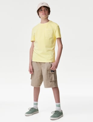 

Boys M&S Collection Pure Cotton Cargo Shorts (6-16 Yrs) - Oatmeal, Oatmeal