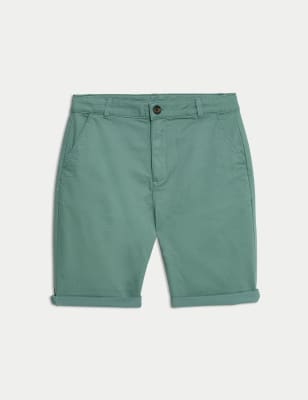 

M&S Collection Chinoshorts mit hohem Baumwollanteil (6-16 J.) - Green, Green
