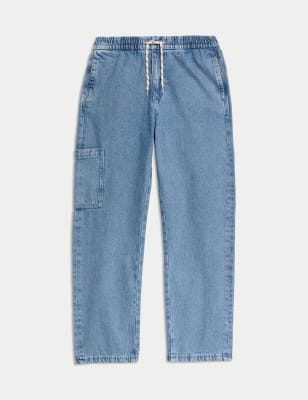 

Boys M&S Collection Relaxed Denim Cargo Jeans (6-16 Yrs) - Light Denim, Light Denim