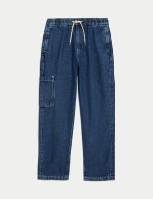 

Boys M&S Collection Relaxed Denim Cargo Jeans (6-16 Yrs), Denim