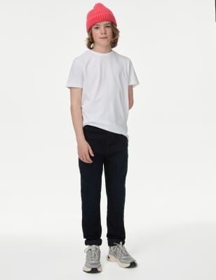 

Boys M&S Collection Slim Pure Cotton Jeans (6-16 Yrs) - Blue/Black, Blue/Black