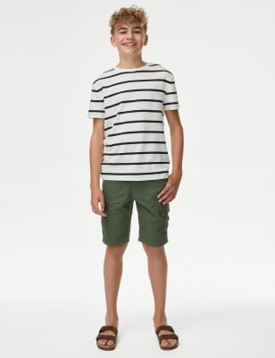 

Boys M&S Collection Pure Cotton Mini Me Cargo Shorts (6-16 Yrs) - Khaki, Khaki