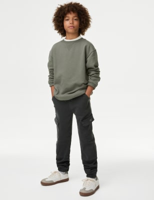 

Boys M&S Collection Cotton Rich Cargo Trousers (6-16 Yrs) - Charcoal, Charcoal