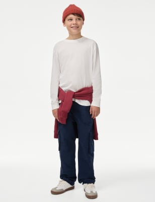 

Boys M&S Collection Cotton Rich Cargo Trousers (6-16 Yrs) - Navy, Navy