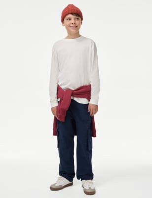 

Boys M&S Collection Cotton Rich Cargo Trousers (6-16 Yrs) - Navy, Navy