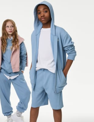 

M&S Collection Pantalón corto de algodón (6-16 años) - Light Steel Blue, Light Steel Blue