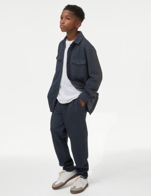 Pantalon chino en coton a carreaux du 6 au 16 ans