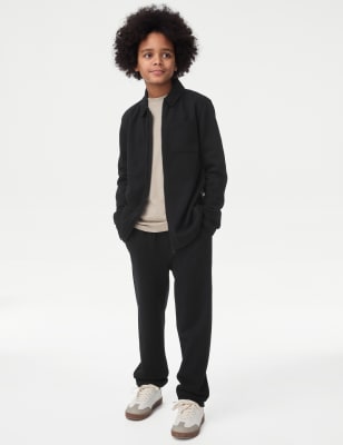 

Boys M&S Collection Cotton Blend Pique Trousers (6-16 Yrs) - Black, Black