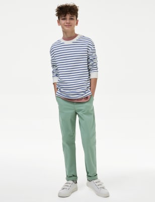 

Boys M&S Collection Cotton Rich Chinos (6-16 Yrs) - Light Green, Light Green