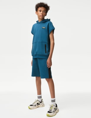 

Boys M&S Collection 2pc Cotton Rich Top & Bottom Outfit (6-16 Yrs) - Teal, Teal