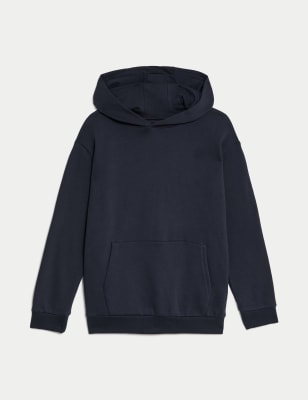 

Boys M&S Collection Unisex Cotton Rich Hooded Sweatshirt (6-16 Yrs) - Navy, Navy