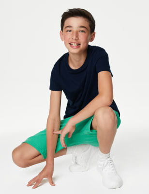 

M&S Collection Einfarbiges T-Shirt aus reiner Baumwolle (6-16 Jahre) - Navy, Navy