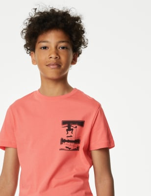 

Marks & Spencer Pure Cotton Skater Print T-Shirt (6-16 Yrs) (BOYS, SUNBLUSH, 7-8 Y)