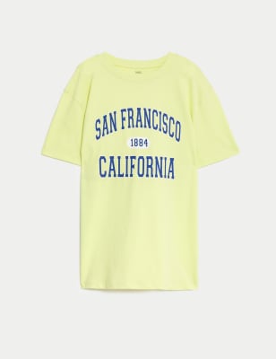 

Boys M&S Collection Pure Cotton San Francisco T-Shirt (6-16 Yrs) - Yellow, Yellow