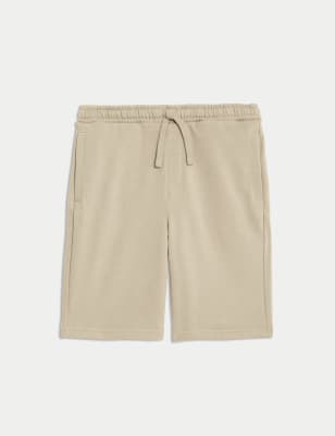 

M&S Collection Einfarbige Shorts mit hohem Baumwollanteil (6-16 J.) - Putty, Putty