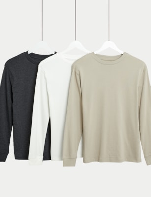 

M&S Collection Pack de 3 tops 100% algodón (6-16 años) - Stone Mix, Stone Mix