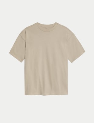 

Boys M&S Collection Pure Cotton Oversized T-shirt (6-16 Yrs) - Putty, Putty