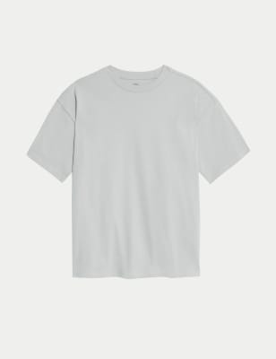 

Boys M&S Collection Pure Cotton Oversized T-shirt (6-16 Yrs) - Pearl Grey, Pearl Grey