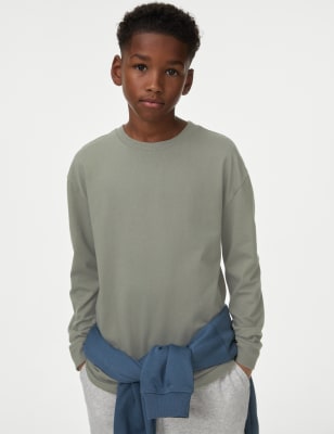 

Boys M&S Collection Pure Cotton Top (6-16 Yrs) - Dark Sage, Dark Sage