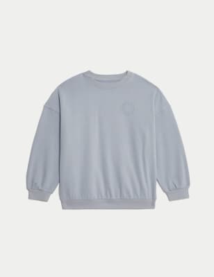 

Boys,Unisex,Girls M&S Collection Cotton Rich Slogan Sweatshirt (6-16 Yrs) - Light Slate, Light Slate