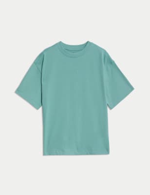 

Boys,Unisex,Girls M&S Collection Pure Cotton Plain T-Shirt (2-16 Yrs), Aqua