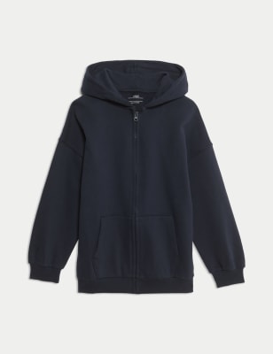 

Boys,Unisex,Girls M&S Collection Cotton Rich Plain Hoodie (6-16 Yrs) - Navy, Navy