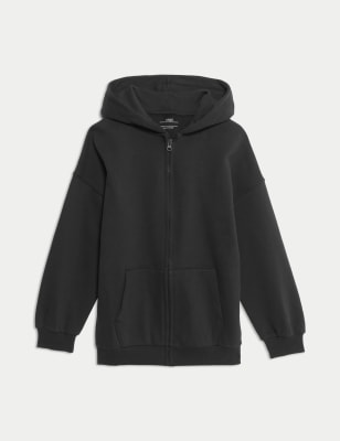 

M&S Collection Einfarbiger Hoodie mit hohem Baumwollanteil (6-16 J.) - Black, Black