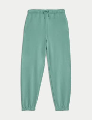 

Boys,Unisex,Girls M&S Collection Cotton Rich Joggers (6-16 Yrs) - Green, Green