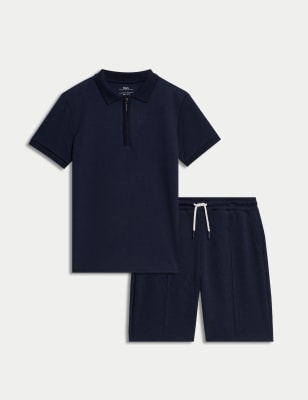 

M&S Collection Outfit bestehend aus Oberteil und Hose mit hohem Baumwollanteil (6-16 J.) - Navy, Navy