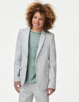 

Boys M&S Collection Cotton Blend Jacket (2-18 Yrs) - Grey, Grey