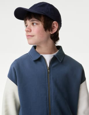 

Boys M&S Collection Cotton Rich Bomber Jacket (6-16 Yrs) - Indigo, Indigo