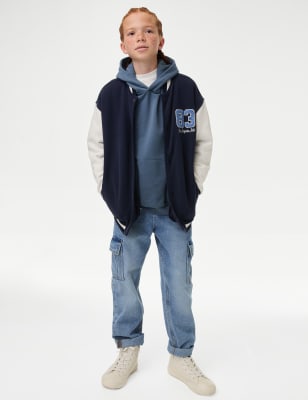 

Boys M&S Collection Cotton Rich '83 Los Angeles Athl' Bomber (6-16 Yrs) - Navy Mix, Navy Mix