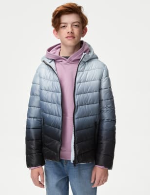 

Boys M&S Collection Light Weight Ombre Padded Coat (6-16 Yrs) - Grey, Grey