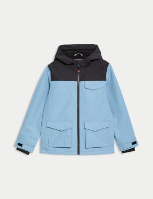 

Boys M&S Collection Lightweight Waterproof Hooded Jacket (6-16 Yrs) - Blue Mix, Blue Mix