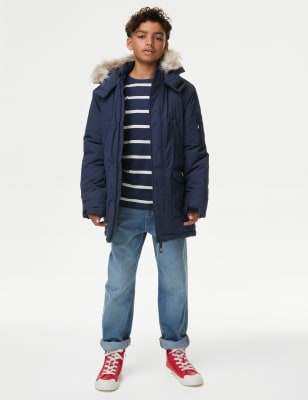 

Boys M&S Collection Hooded Parka (6-16 Yrs) - Navy, Navy