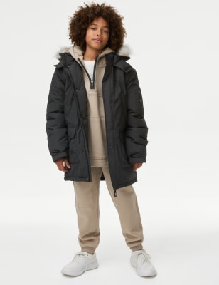 

Boys M&S Collection Hooded Parka (6-16 Yrs) - Black, Black