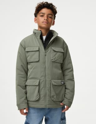 

Boys M&S Collection Stormwear Hooded Padded Jacket (6-16 Yrs) - Khaki, Khaki