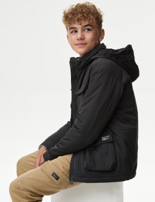 

Boys M&S Collection Stormwear Hooded Padded Jacket (6-16 Yrs) - Black, Black