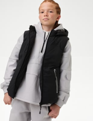 

Boys M&S Collection Lightweight Padded Hooded Gilet (6-16 Yrs) - Black, Black