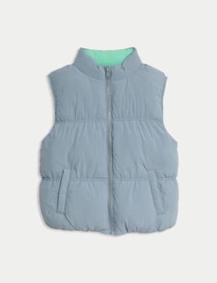 

Boys M&S Collection Reversible Gilet (6-16 Yrs) - Blue Mix, Blue Mix