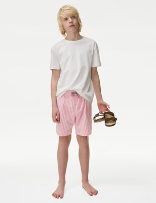 

M&S Collection Seersucker-Badeshorts mit Streifen (6-16 Jahre) - Red Mix, Red Mix