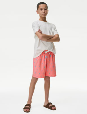 

Boys M&S Collection Flamingo Embroidered Swim Shorts (6-16 Yrs) - Pink Mix, Pink Mix