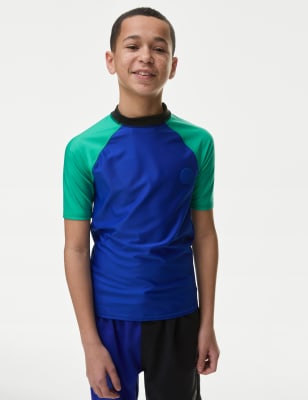 

Boys M&S Collection Colour Block Rash Vest (6-16 Yrs) - Multi, Multi